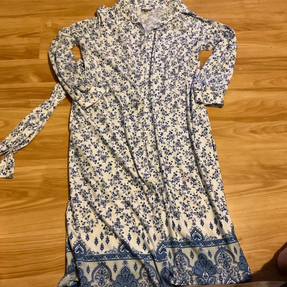 Whimsygoth blue‎ floral dress